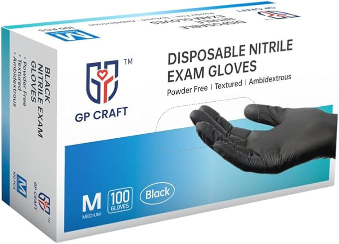 Black Nitrile Gloves 5 Mill selling 1000PCs (1 Case)