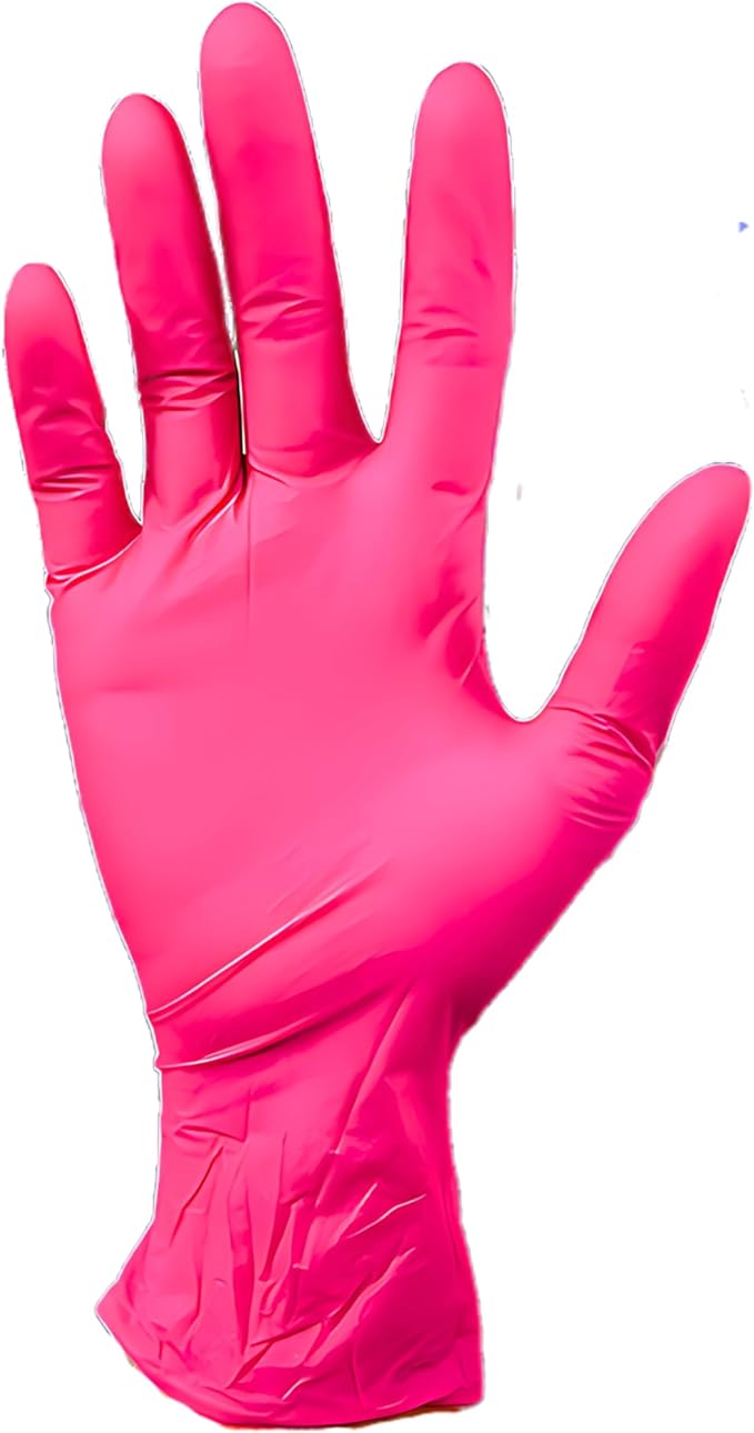 Ventyv Flamingo 4 mil Pink Nitrile Exam Gloves, Powder Free (Coated with Aloe & Vitamin E), case of 2000