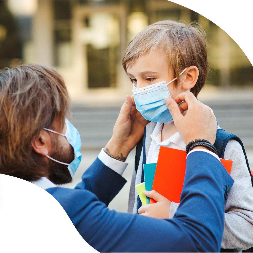 Disposable Child Face Mask, 3-Ply - Box of 50 (FM-7) Face Masks Vizocom