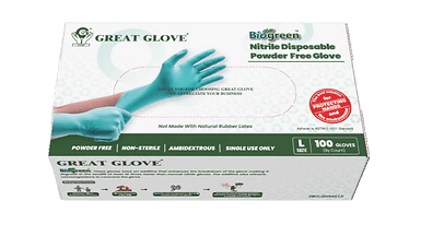 Great Glove Biodegradable Nitrile Powder Free Gloves, case of 1000 (BIO-SNM5)