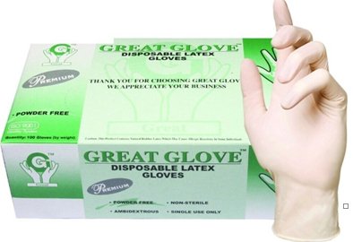 Great Glove 4.5 Mil Non-Medical Latex Gloves, Case of 1000 (200xx)