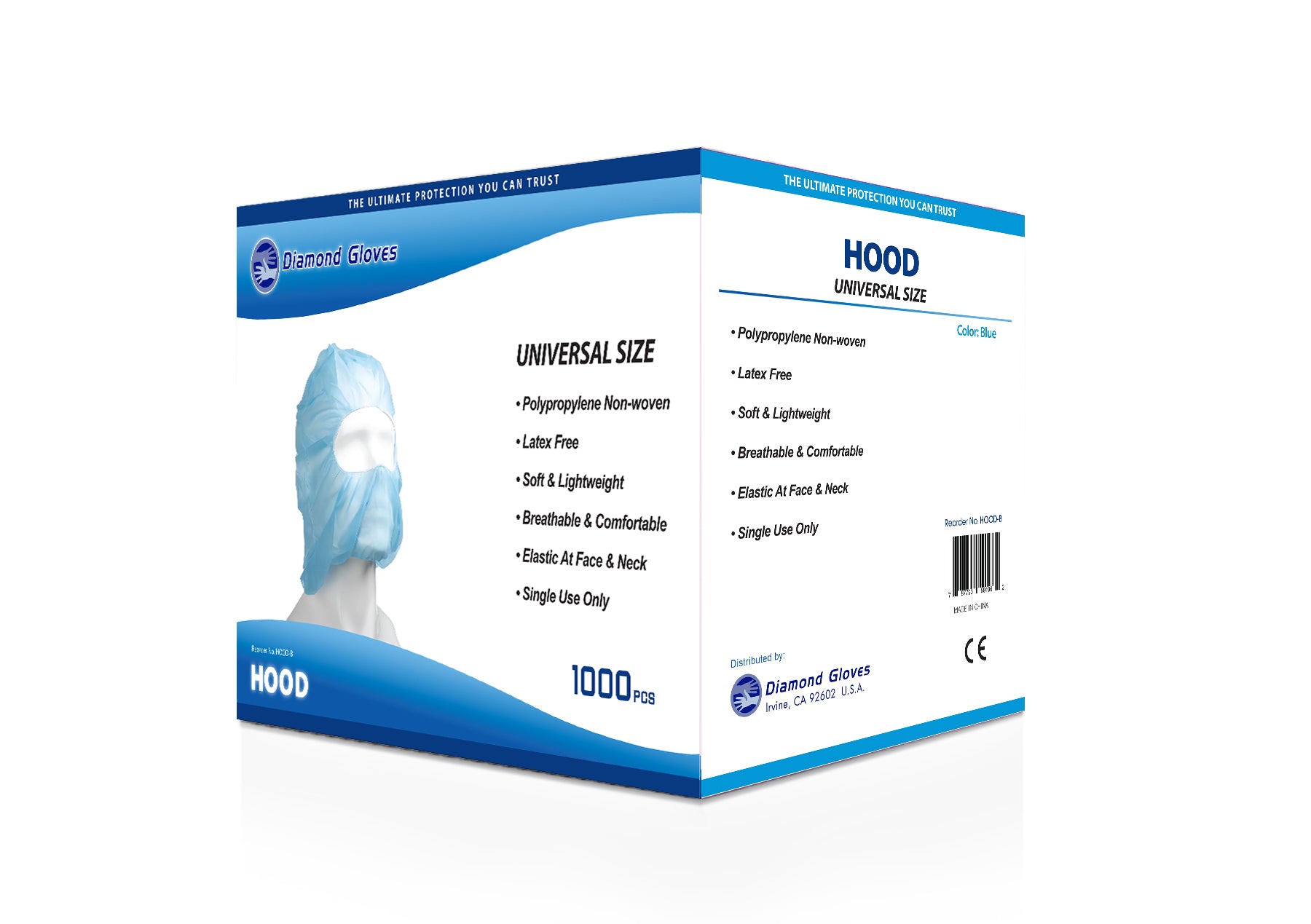 Non-woven Hood (Astronaut cap), case of 1000