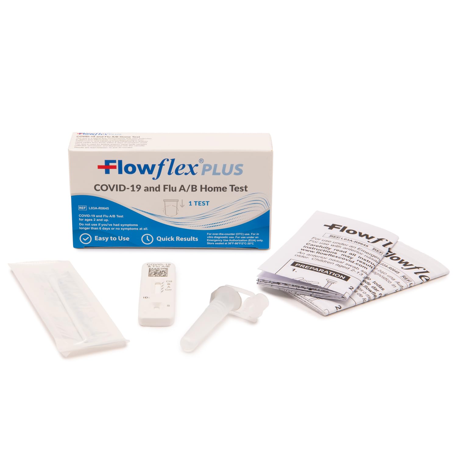 ACON Flowflex® PLUS COVID-19 and Flu A/B Home Test