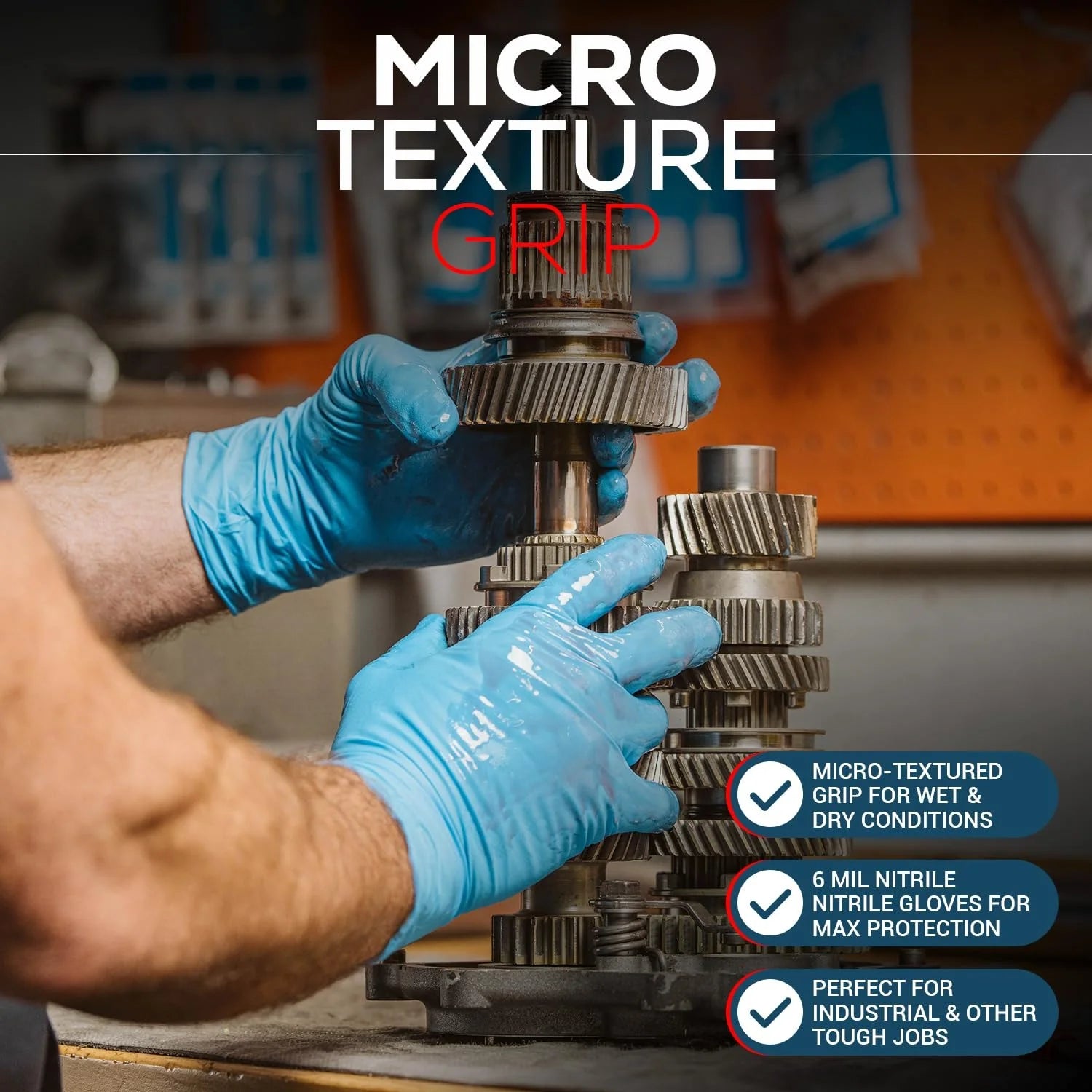 First Glove Volt 6 mil Blue Nitrile Exam Disposable Gloves, Powder Free, Case of 1000