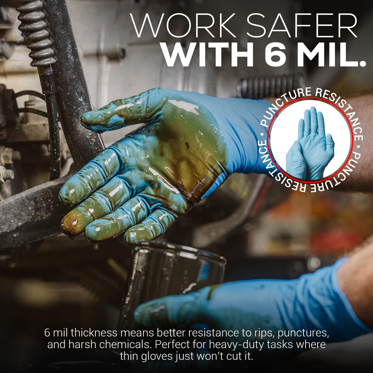 First Glove Volt 6 mil Blue Nitrile Exam Disposable Gloves, Powder Free, Case of 1000