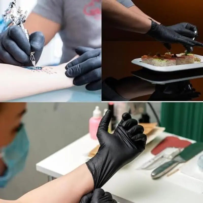 GP Craft 6 mil Black Nitrile Exam Disposable Gloves, Case of 1000 Wholesale, Powder Free (GP51)