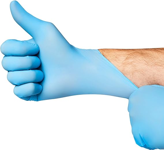 Lydus 5mil Blue Nitrile Examination Gloves (LBN5), case of 1000 (ASTM D6319, FDA 510k)