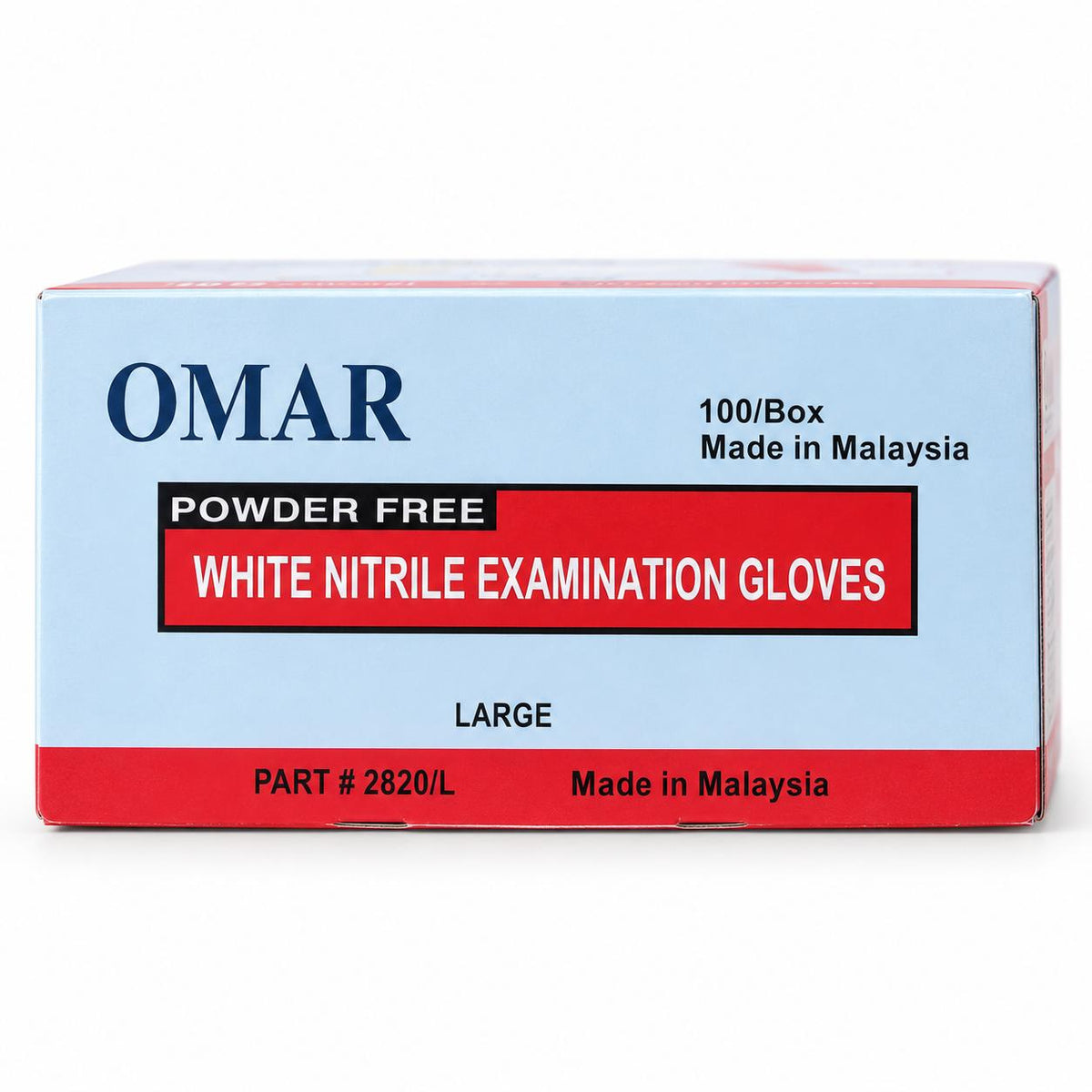 Omar White 4 mil Nitrile Exam Disposable Gloves, Case of 1000, Wholesale