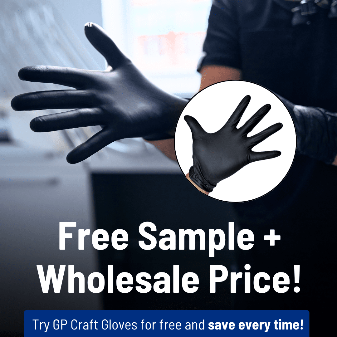 CARE 6 Mil Black Nitrile Examination Gloves (CBK9-5xx), case of 1000