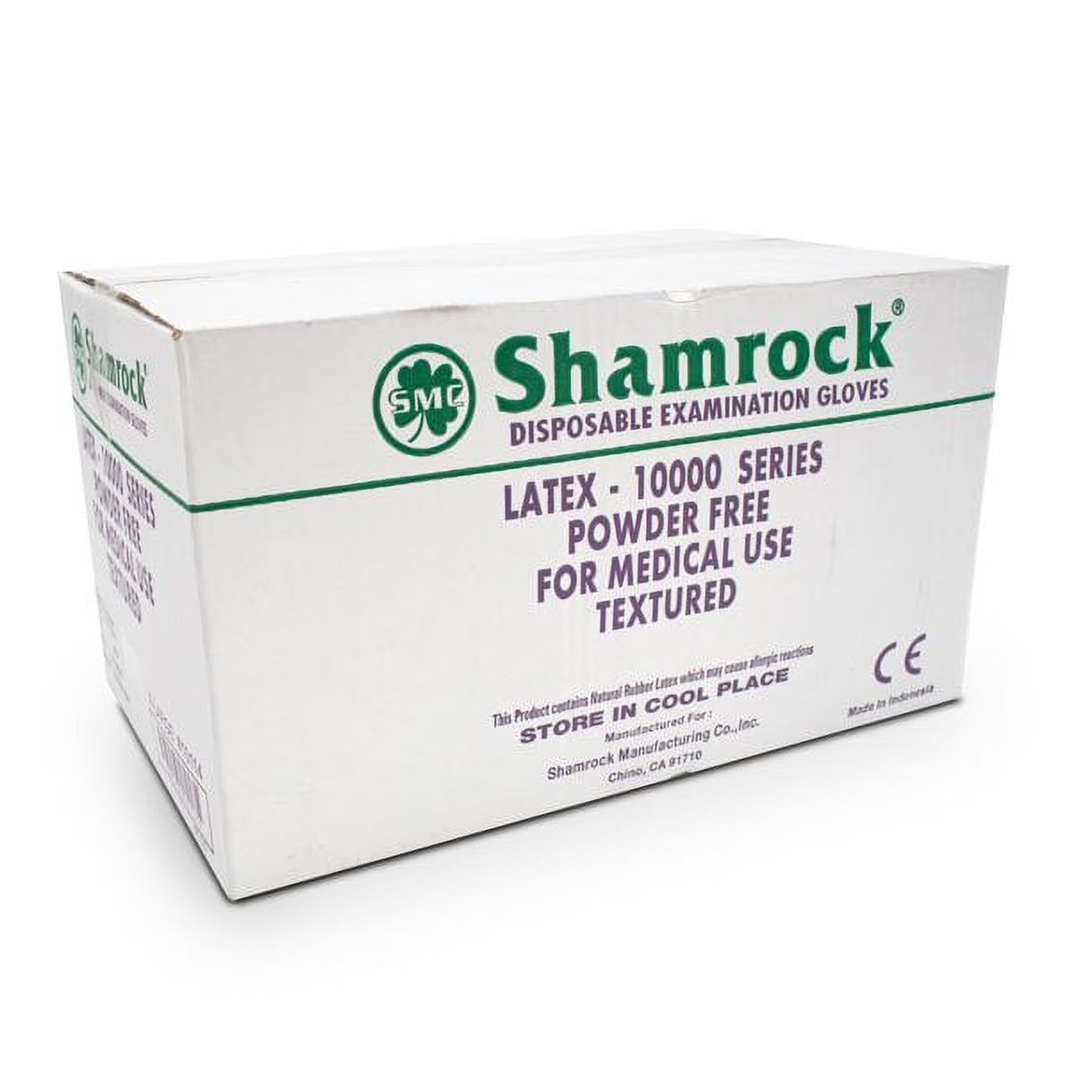 Shamrock 5 mil Latex Exam Disposable Glove, Case of 1000 Wholesale, Powder-Free, Full Textured, Medical & Food Safe - AP Medical Supply