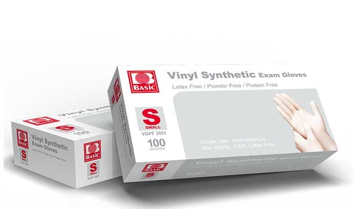 Intco Clear Vinyl Synthetic Exam Gloves, case of 1000, Powder-Free (VGPF300)