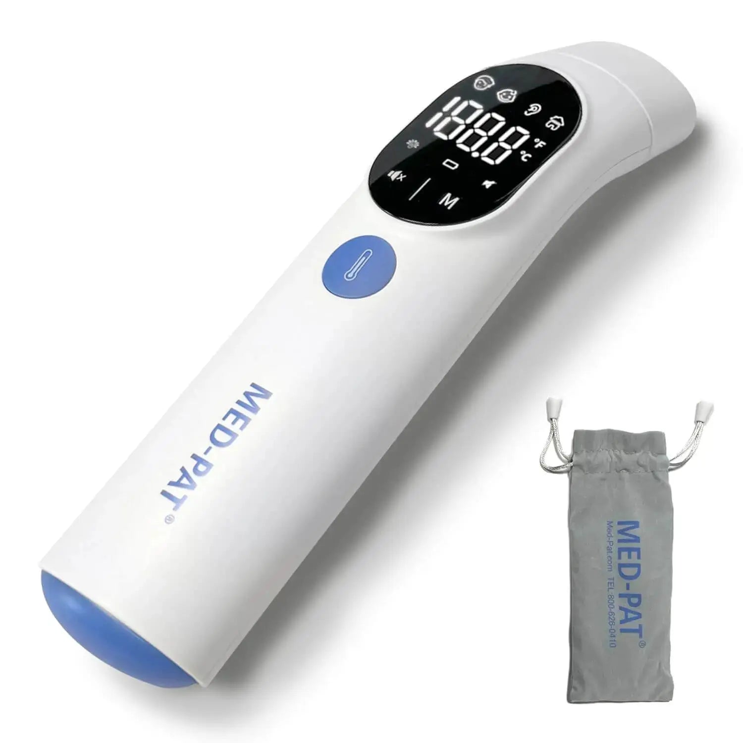 Med-Pat TH-1 Digital Infrared Thermometer | 4-in-1 Tympanic & Temporal Thermometer for Adults, Kids & Babies | Fast, Accurate & Easy