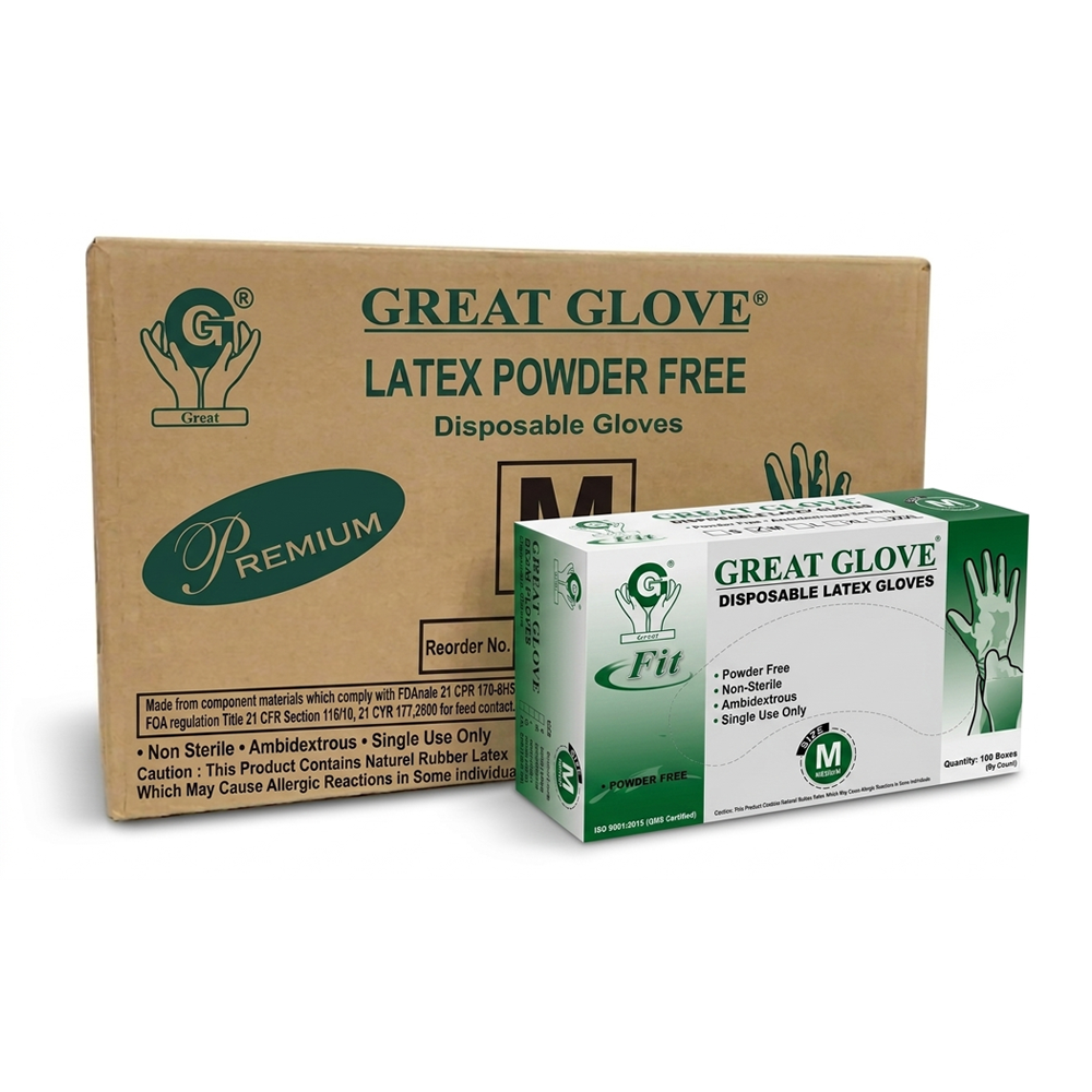 Great Glove 4.5 Mil Non-Medical Latex Disposable Gloves, Case of 1000 Wholesale (200xx)