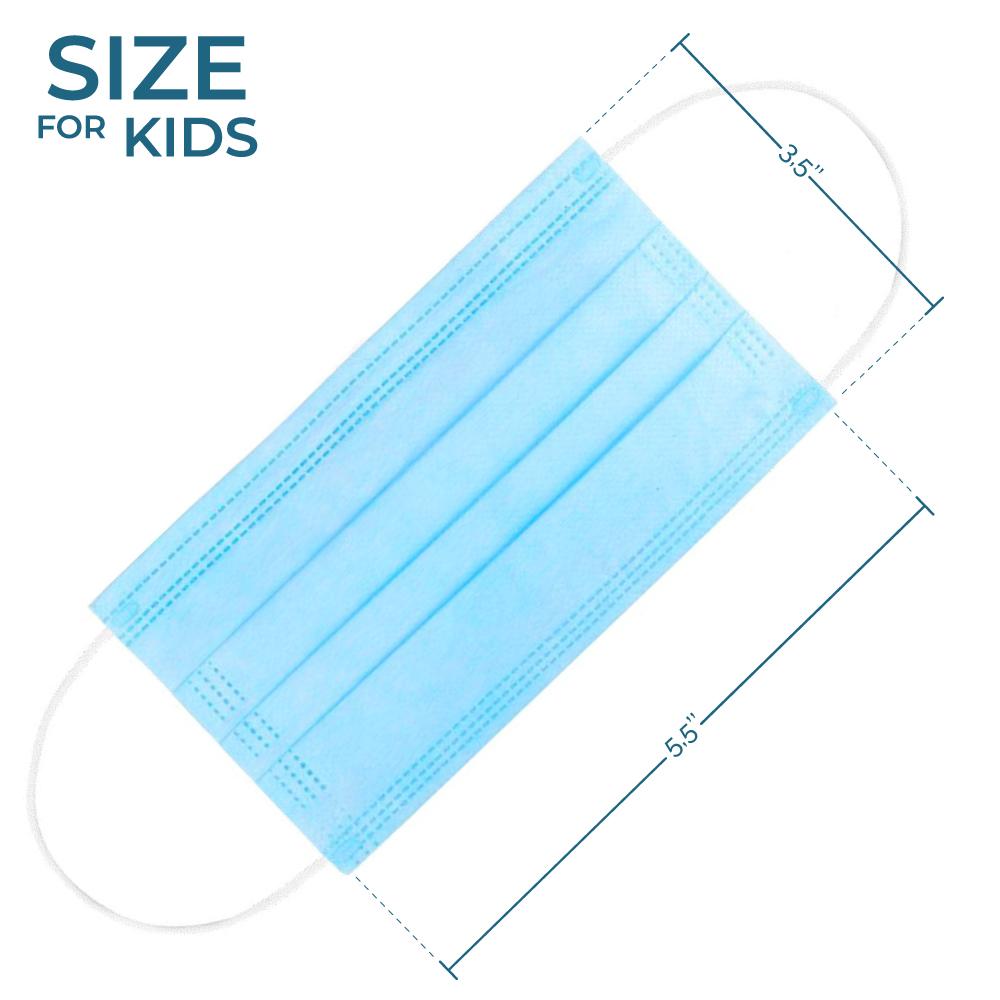 Disposable Child Face Mask, 3-Ply - Box of 50 (FM-7) Face Masks Vizocom 