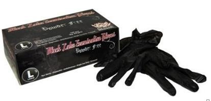 SkinTx 6 Mil Black Latex Examination Gloves (BLK900)