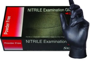 Skintx 5 Mil Black Nitrile Examination Glove