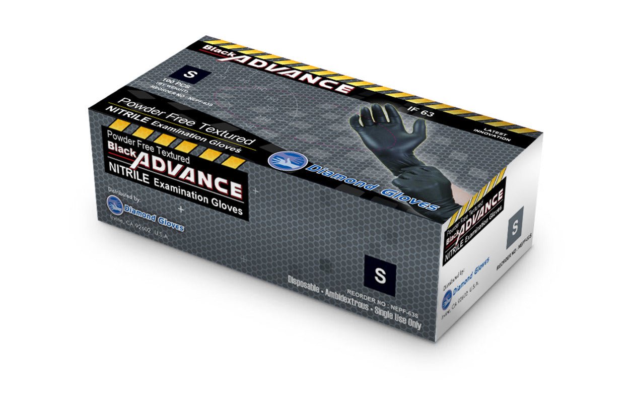 Diamond Black 6 mil Nitrile Exam Gloves, Case of 1000 (IF63)