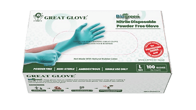 Great Glove 3.5mil Biodegradable Nitrile Powder Free Gloves, case of 1000 (BIO-SNM5)